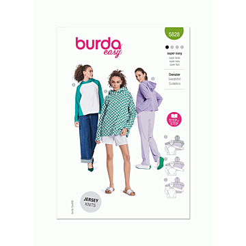 Burda Style Pattern 5828 (8-22) Misses Sweater  8-22
