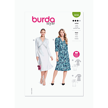 Burda Style Pattern 5838 (10-20) Misses Dress  10-20