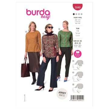Burda Sewing Pattern 5940 - Misses Top 8-22 5940 8-22