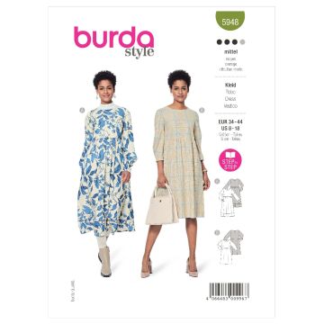 Burda Sewing Pattern 5948 - Misses Dress 8-18 5948 8-18