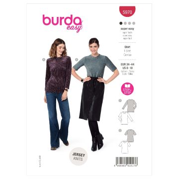 Burda Sewing Pattern 5970 - Misses Slim Fit Top 8-18 5970 8-18