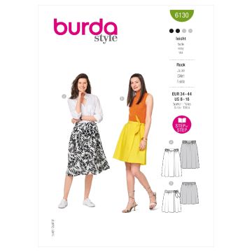 Burda Sewing Pattern 6130 - Misses Skirt 34-44 B6130 34-44