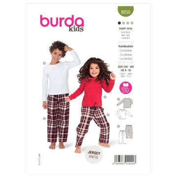 Burda Sewing Pattern 9250 - Children's Co ords 9250 4-10