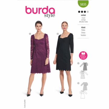 Burda Style Sewing Pattern 5835 Misses' Dress  8-18