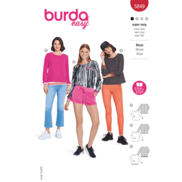 Burda Style Sewing Pattern 5849 Misses' Blouse  8-22