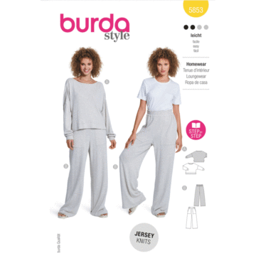 Burda Style Sewing Pattern 5853 Misses' Homewear  8-22
