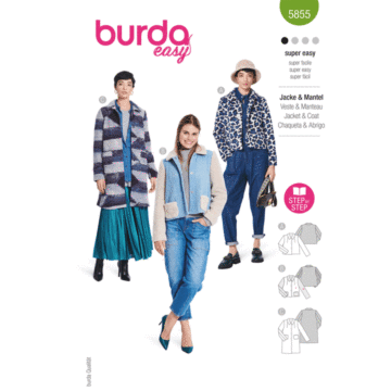 Burda Style Sewing Pattern 5855 Misses' Jacket & Coat  8-22