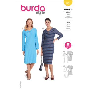 Burda Style Sewing Pattern 5861 Misses' Dress  8-18