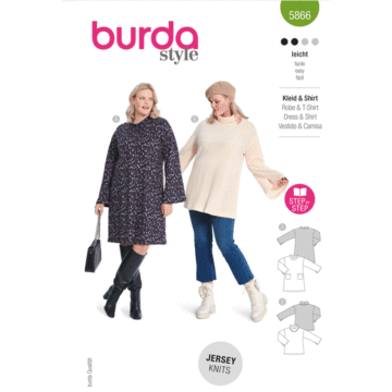 Burda Style Sewing Pattern 5866 Misses' Dress & Top  18-28