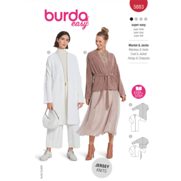 Burda Style Sewing Pattern 5883 Misses' Jacket & Coat  8-18