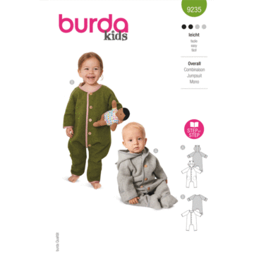 Burda Style Sewing Pattern 9235 Babies' Jumpsuit  1m-3m