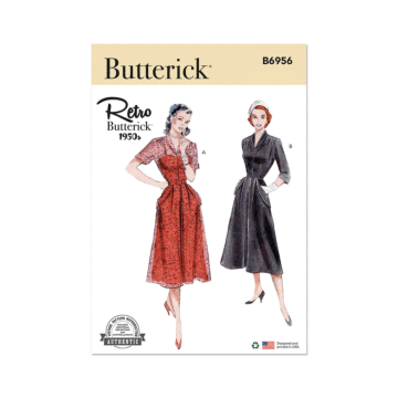 Butterick Sewing Pattern 6956 (B5) Misses' Dress with Sleeve Variations  8-10-12-14-16