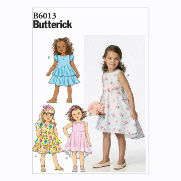 Butterick Sewing Pattern 6013 (CDD) Children's Dress  2-5