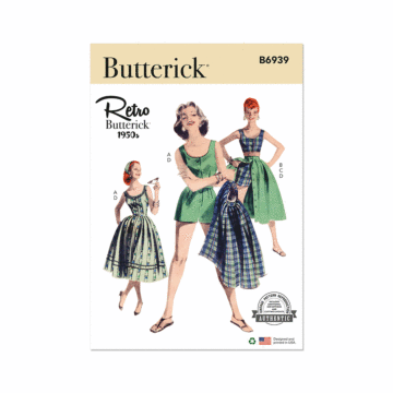 Butterick Sewing Pattern 6939(F5) Misses Playsuit Blouse Shorts & Skirt  16-24