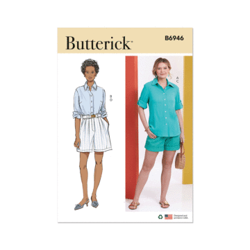 Butterick Sewing Pattern 6946 (D5) Misses' Shirts and Shorts  4-12