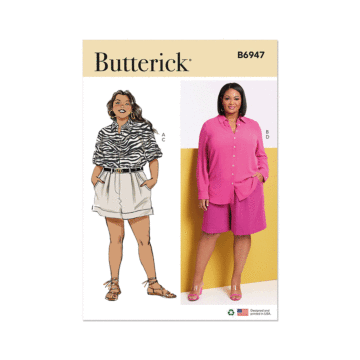 Butterick Sewing Pattern 6947 (W2) Women's Shirts and Shorts  20W-28W