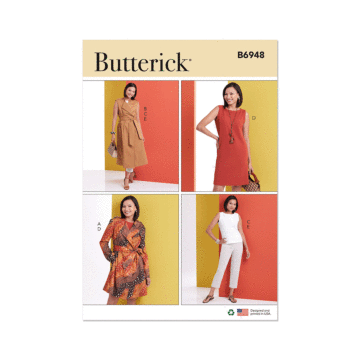 Butterick Sewing Pattern 6948 (K5) Misses Jacket Vest Top Dress & Pant  8-16