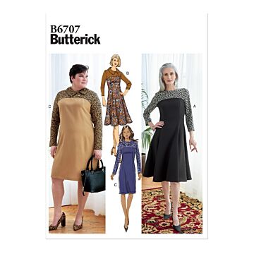 Butterick Sewing Pattern 6707 (B5)  Misses Dress 816