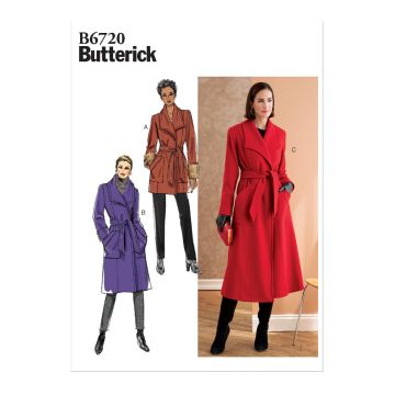 Butterick Sewing Pattern 6720 (XZ) - Misses Petite Coat XL-XXL B6720XZ XL-XXL