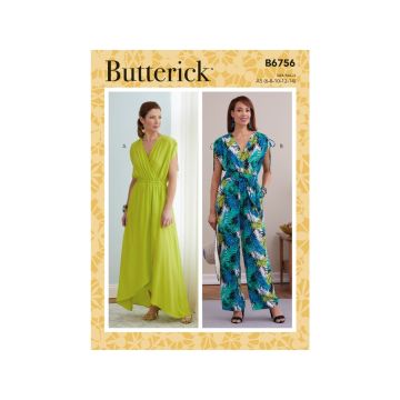 Butterick Sewing Pattern 6756 (E5) - Misses Jumpsuit 14-22 B6756E5 14-22