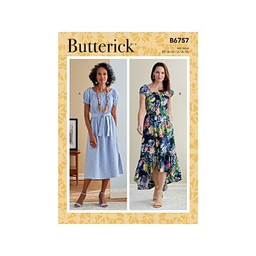 Butterick Sewing Pattern 6757 (B5)  Misses Dress 816