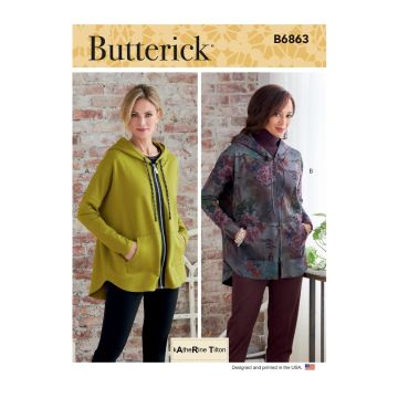 Butterick Sewing Pattern 6863 (A) - Misses Jacket XS-XXL B6863A XS-XXL