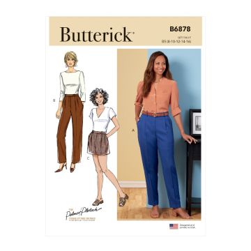 Butterick Sewing Pattern 6878 (F5)  Misses Pants & Shorts 1624