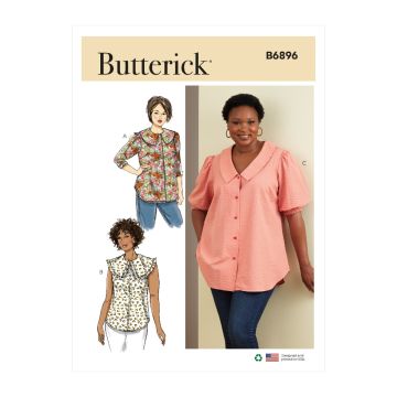 Butterick Sewing Pattern 6896 (W2)  Womens Top 2028