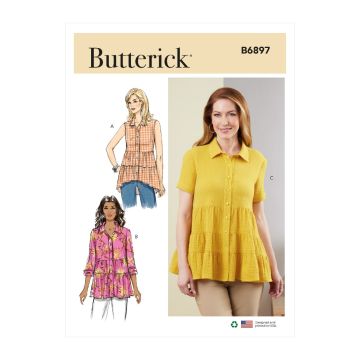 Butterick Sewing Pattern 6897 (B5)  Misses Top 816