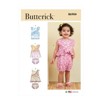 Butterick Sewing Pattern 6904 (A5)  Infants Dress & Panties NBXL