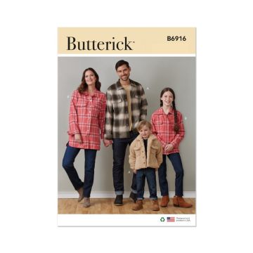 Butterick Sewing Pattern 6916 (A)  Child & Adult Jacket XSL SXL