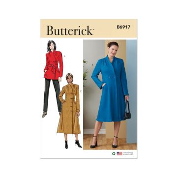 Butterick Sewing Pattern 6917 (D5)  Misses Coat 412
