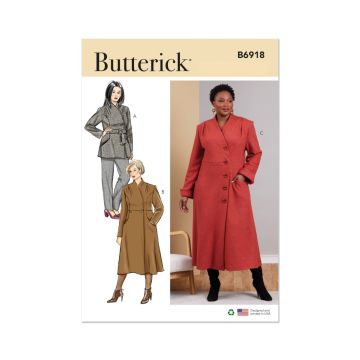 Butterick Sewing Pattern 6918 (W2)  Womens Coat 2028