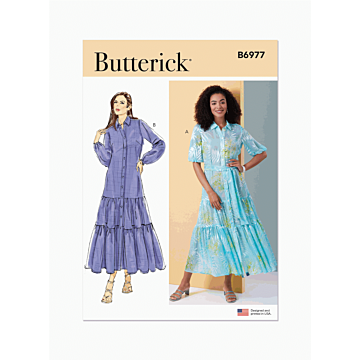 Butterick Sewing Pattern 6977 (H5) Misses' Dress and Sash  6-8-10-12-14