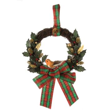 Make Your Own Wreath Tartan Multi 20cm
