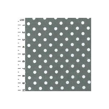Spots Polycotton Fabric Grey 110cm
