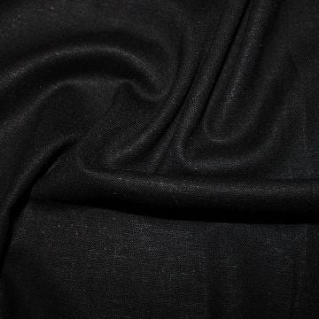 Stretch Linen Viscose Fabric Black 130cm