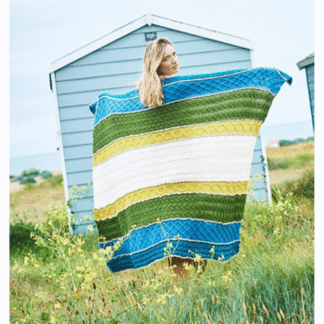 Cablemagoria Knit-Along Blanket in Stylecraft Grace Aran by Stuart Hillard -  Daisy Colourway