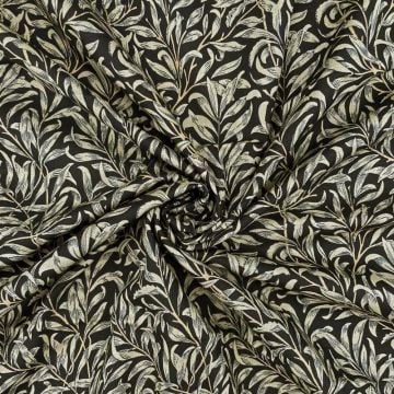 William Morris Willow Bough Cotton Fabric Ebony 140cm