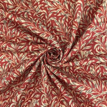William Morris Willow Bough Cotton Fabric Crimson 140cm