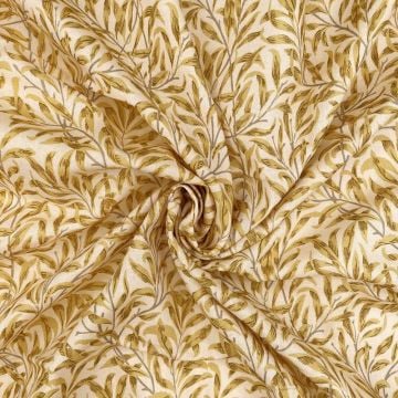 William Morris Willow Bough Cotton Fabric Ochre 140cm
