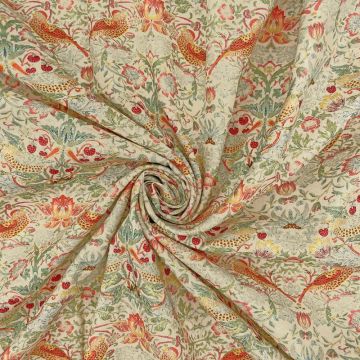William Morris Strawberry Thief Cotton Fabric Linen 140cm