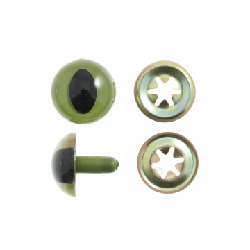 Cats Toy Eyes Green 12mm - 6 Pack