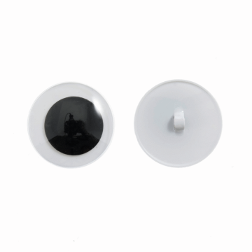 Googly Sew On Toy Eyes Black White 15mm - 8 Pack