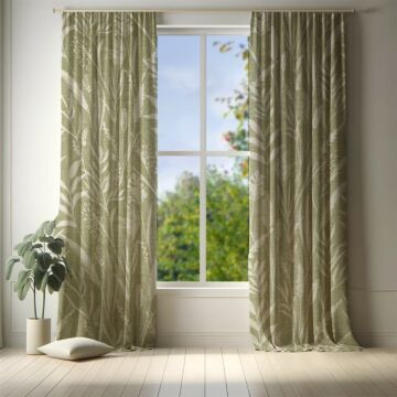 ILIV Wild Grasses BCI Cotton Curtain and Upholstery Fabric Hemp 140cm