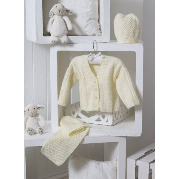 Creamy By Nature Cygnet Pure Baby DK Knitting Pattern Download CY1317 
