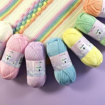 Dotty Crochet Blanket in WoolBox Imagine Lullaby Baby DK Yarn