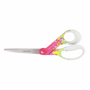 Fiskars Inspiration Universal Scissors Geometric Pink Multi 21cm 8.25in