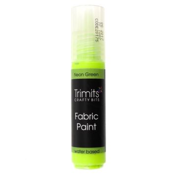 Trimits Fabric Paint Pens Neon Green 20ml