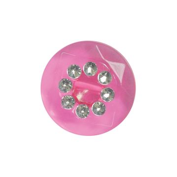 Diamante Button Pink 15mm 24L